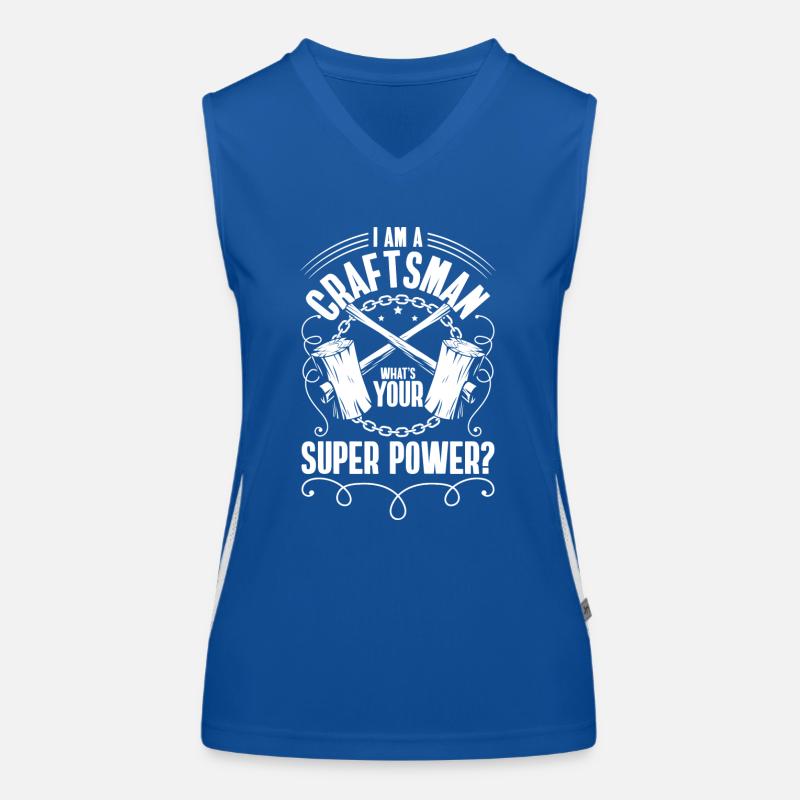 Handwerker Beruf Maurer Schrauber Funktionelles Kontrast-Tank Top für Frauen