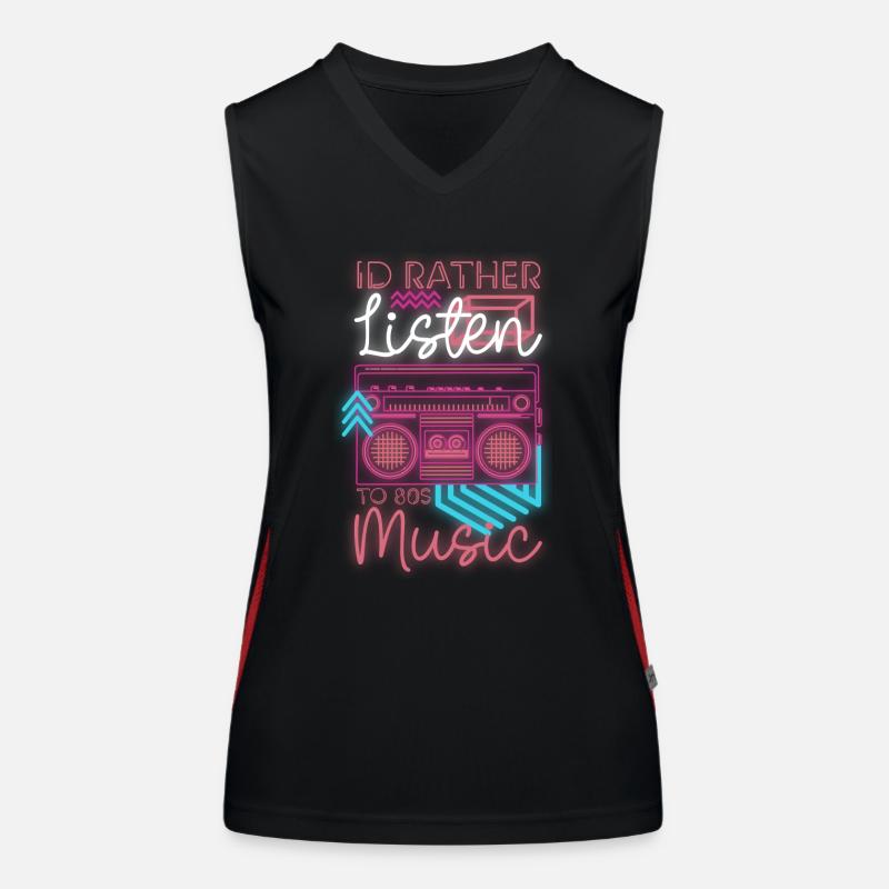 80er Disco Kostüm Funktionelles Kontrast-Tank Top für Frauen