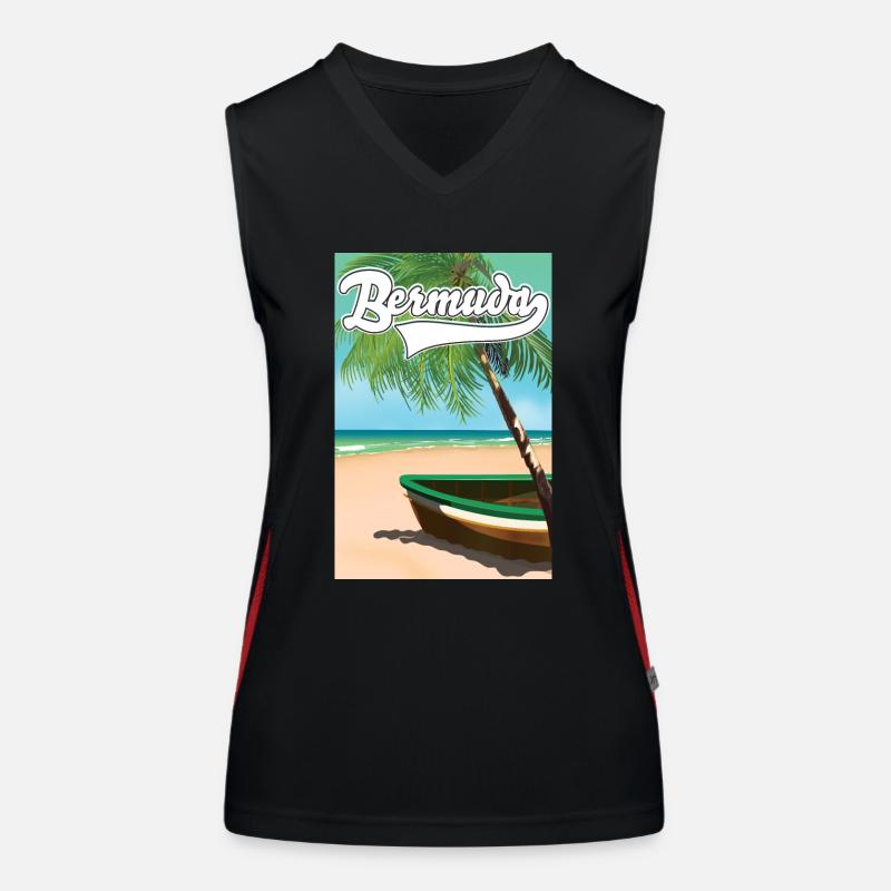 Affiche vacances aux Bermudes Débardeur respirant contrasté Femme