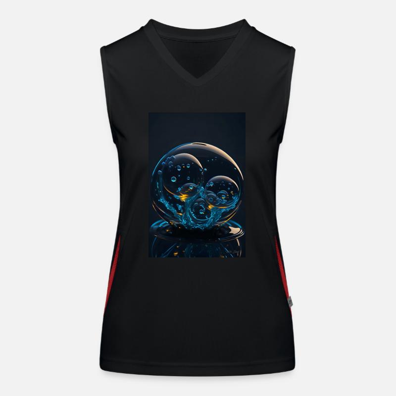 Bubbles in a bubble neon 2 Women's Functional Contrast Tank Top