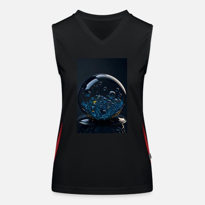Bubbles in a bubble chrome 2 Women's Functional Contrast Tank Top