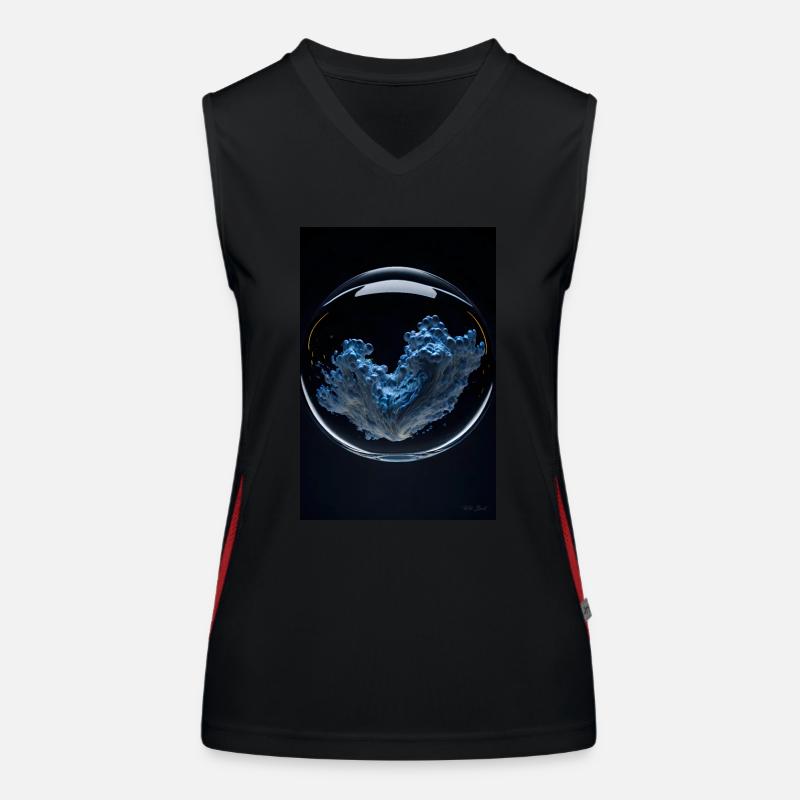 Wolken in einer Blase chrome 2 Funktionelles Kontrast-Tank Top für Frauen