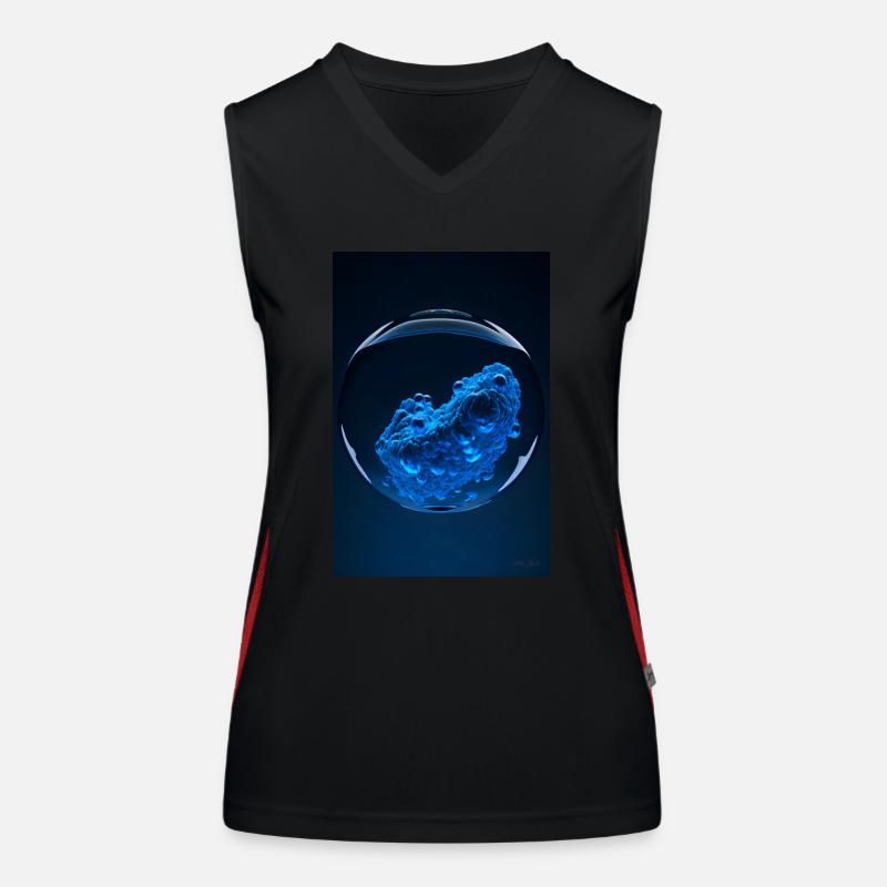 Clouds in a bubble blue 1 Women's Functional Contrast Tank Top