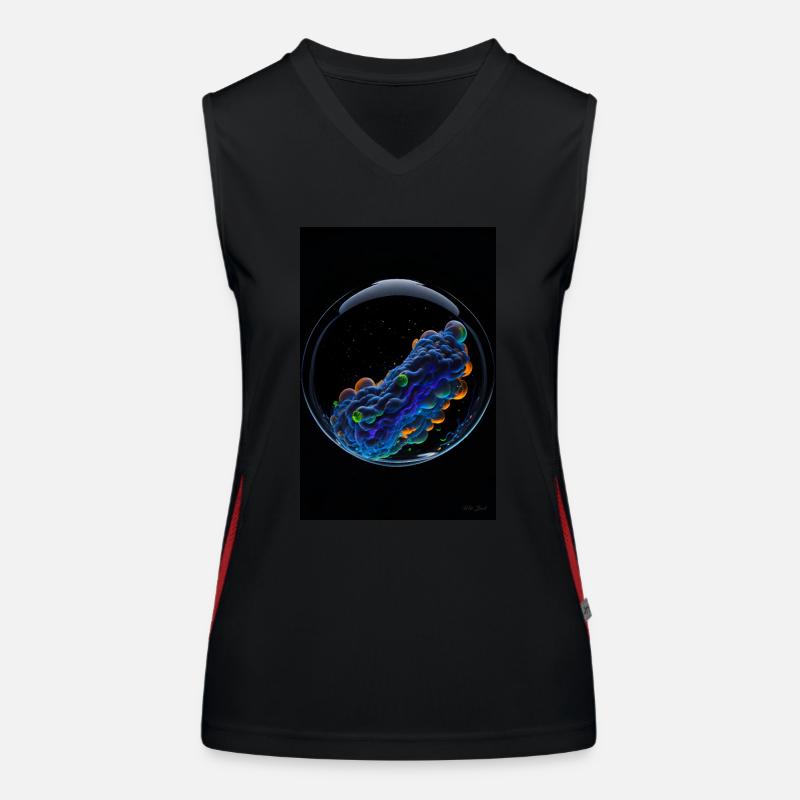 Clouds in a bubble neon 1 Women's Functional Contrast Tank Top