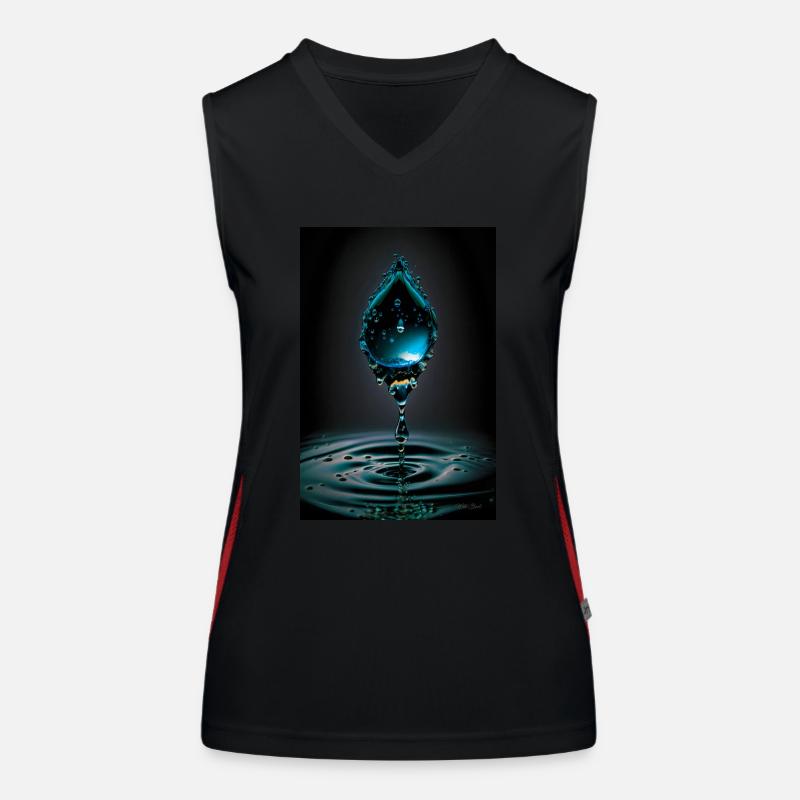 Drop cyan 2 Women's Functional Contrast Tank Top