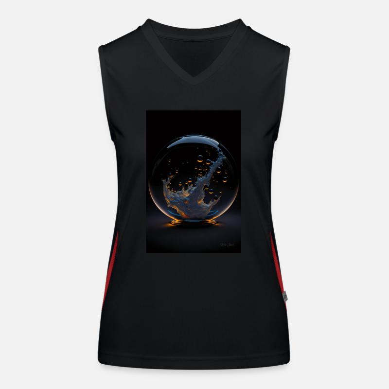Kaos in einer Blase feuer 3 Funktionelles Kontrast-Tank Top für Frauen