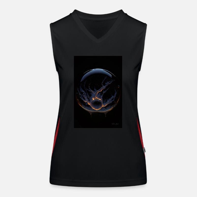 Kaos in einer Blase feuer 4 Funktionelles Kontrast-Tank Top für Frauen