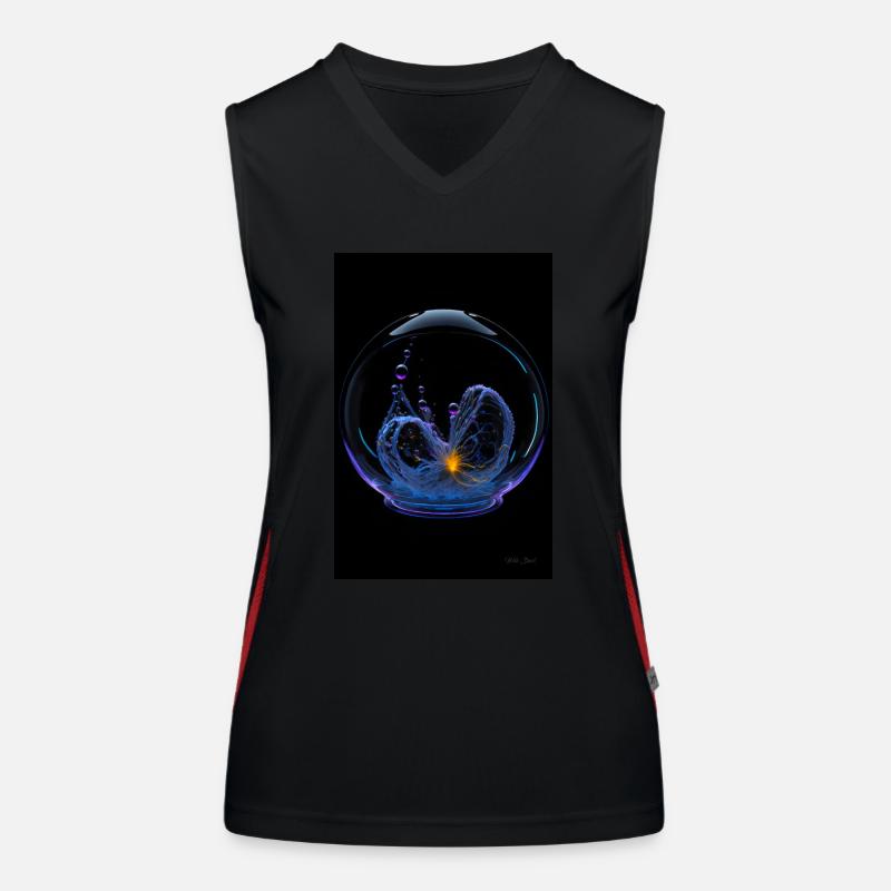 Kaos dans une bulle néon 2 Débardeur respirant contrasté Femme