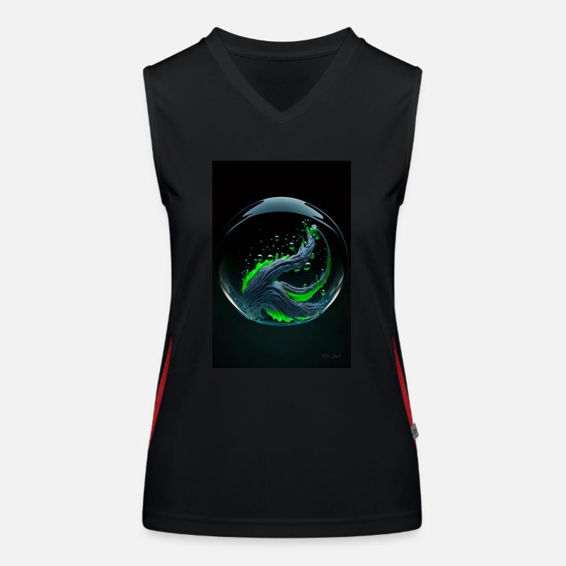 Kaos in einer Blase grün 1 Funktionelles Kontrast-Tank Top für Frauen