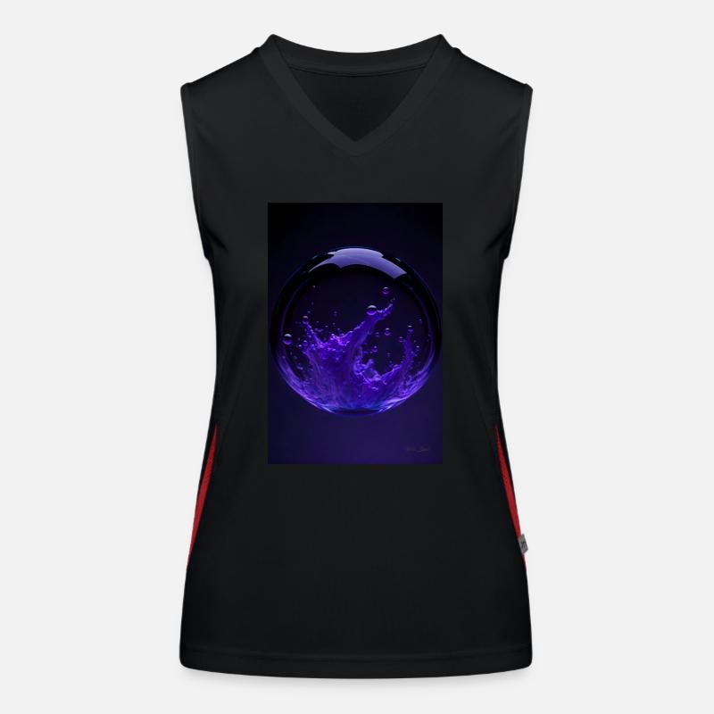 Kaos dans une bulle violette 1 Débardeur respirant contrasté Femme