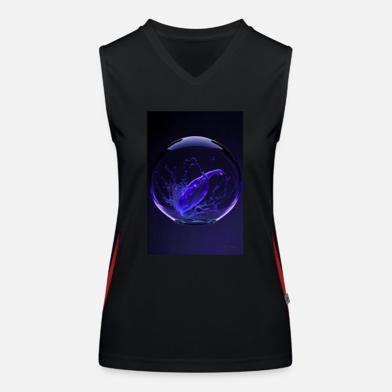 Kaos dans une bulle violette 2 Débardeur respirant contrasté Femme