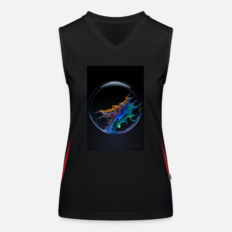 Kaos in einer Blase regenbogen 4 Funktionelles Kontrast-Tank Top für Frauen