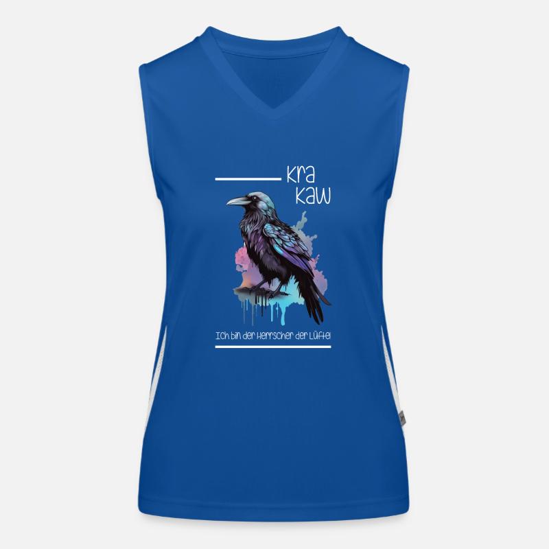 Rabe Kra Kaw Ich Bin Der Herrscher Der Lüfte Funktionelles Kontrast-Tank Top für Frauen