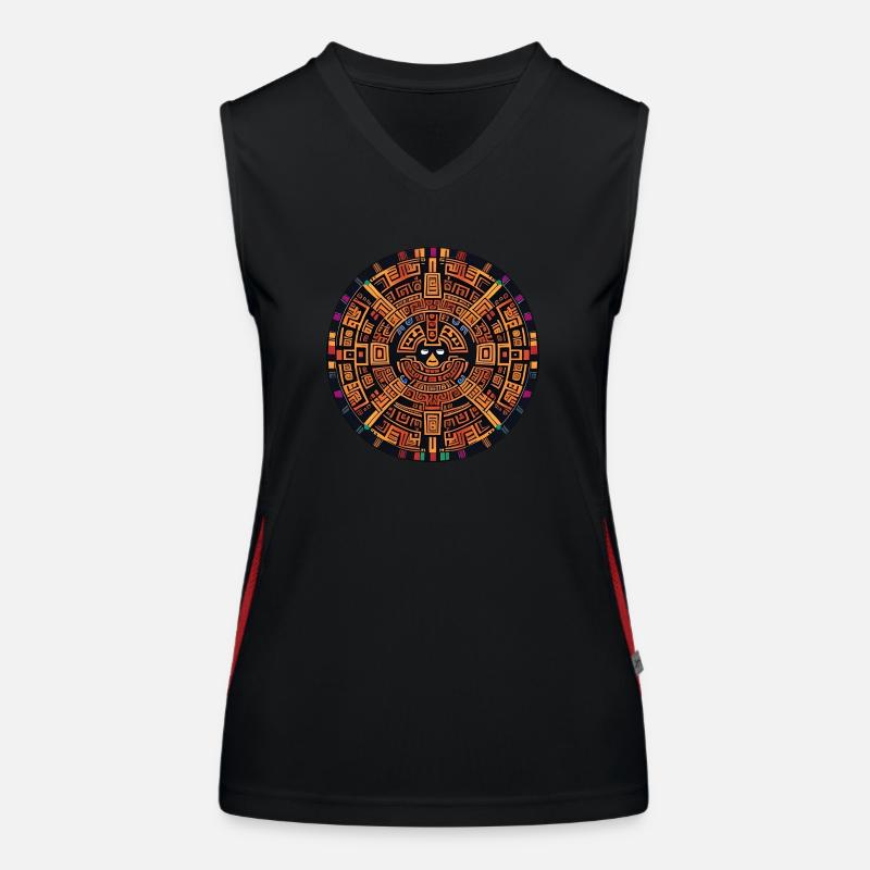 Maya Indian Aztec Design Women's Functional Contrast Tank Top