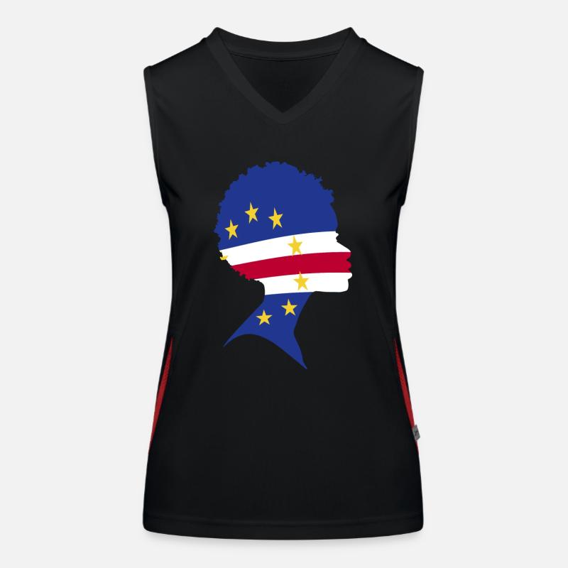 Drapeau du Cap-Vert Drapeau du Cap-Vert Débardeur respirant contrasté Femme