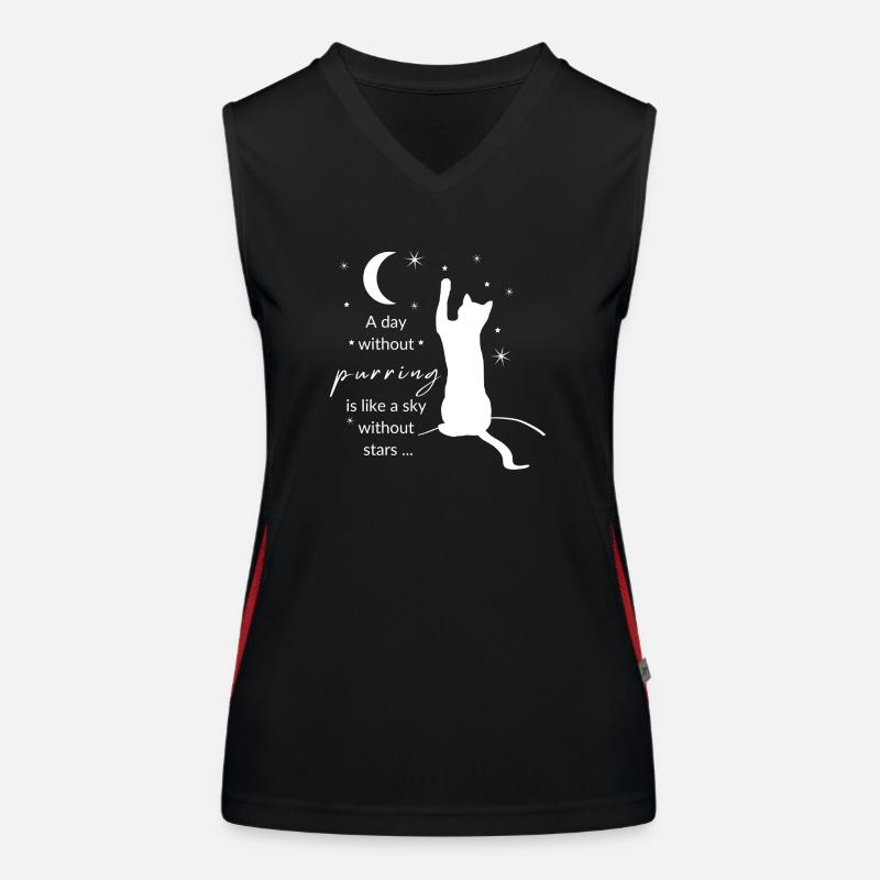 Katze / Katzen - Ein Tag ohne Schnurren Funktionelles Kontrast-Tank Top für Frauen