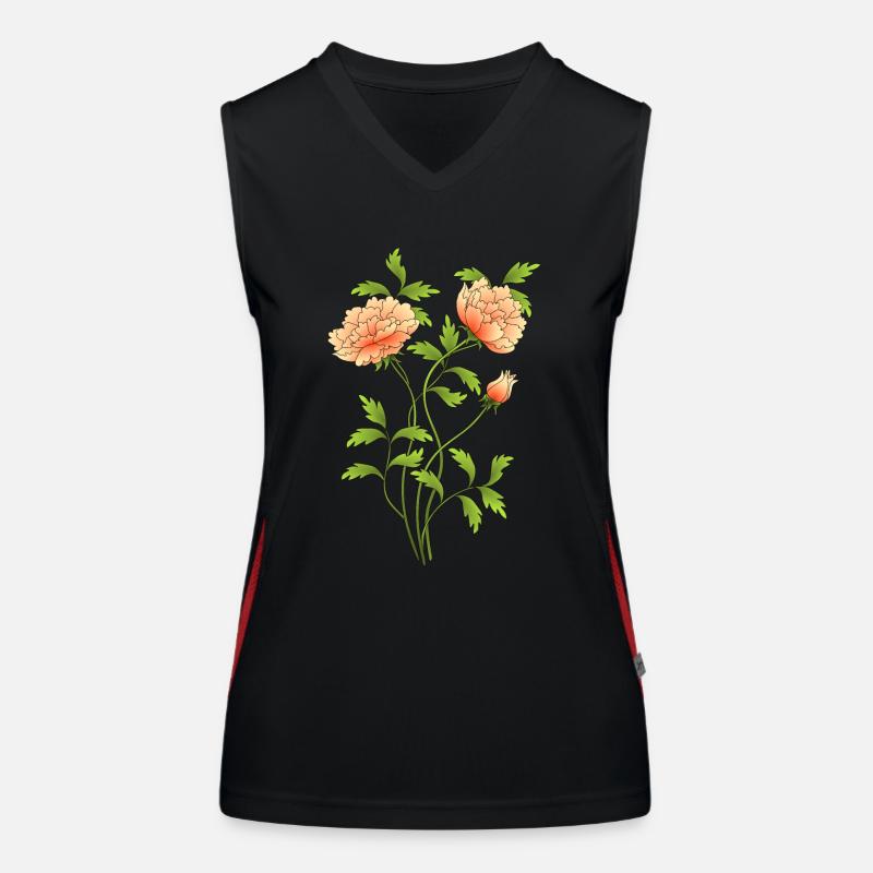 Fleur Débardeur respirant contrasté Femme