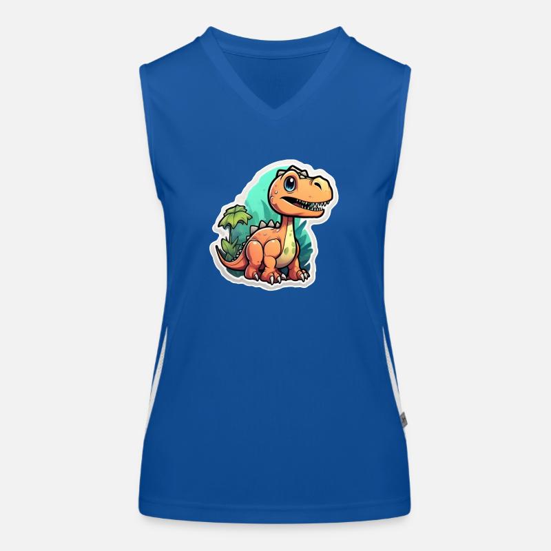 dinosaure dessin animé Débardeur respirant contrasté Femme