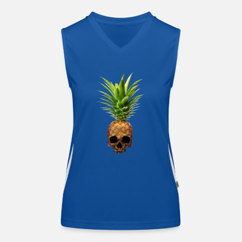 Crâne d’ananas Ananas Teschio Débardeur respirant contrasté Femme