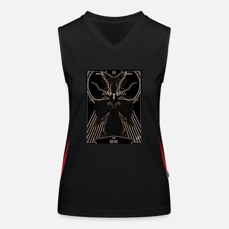 Michel Couvreur - Tarot - 15 - The Devil Women's Functional Contrast Tank Top