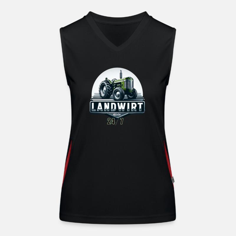 landwirt code ll Funktionelles Kontrast-Tank Top für Frauen