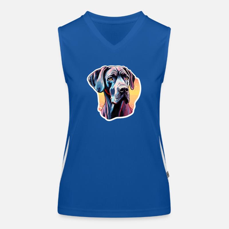 Dogue Allemand coloré Débardeur respirant contrasté Femme
