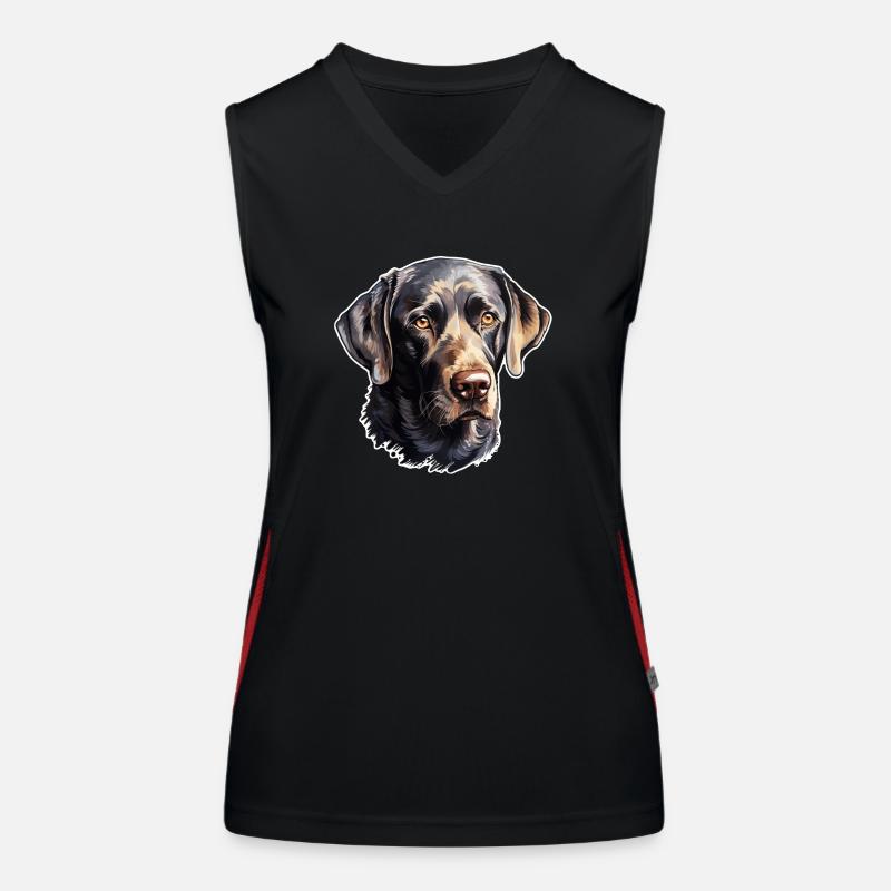 Labrador Retriever cute Women's Functional Contrast Tank Top