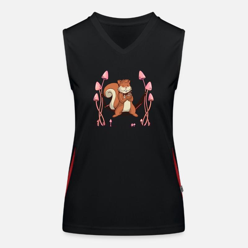 Eichhörnchen Waldtiere Hängematte. Funktionelles Kontrast-Tank Top für Frauen