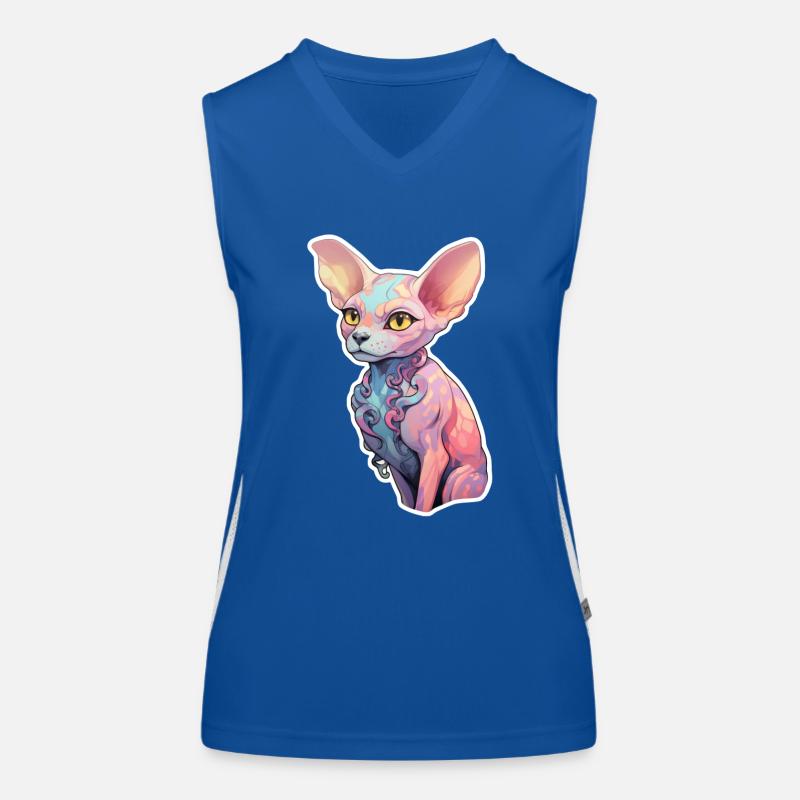 Sphinx Cat Women's Functional Contrast Tank Top