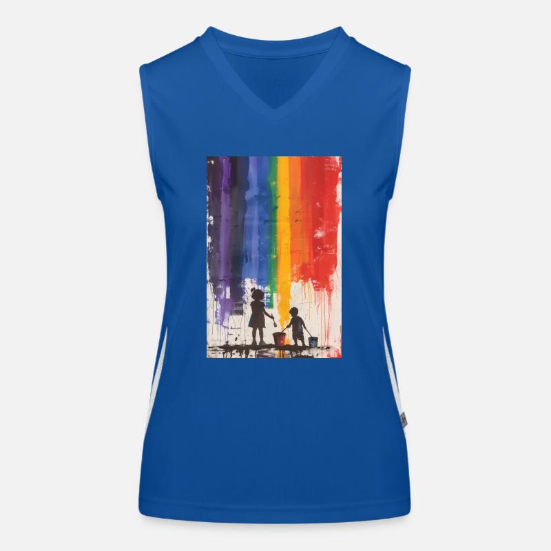 Coloré Débardeur respirant contrasté Femme