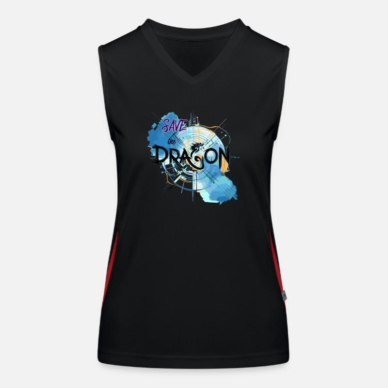 Rette den Drachen Funktionelles Kontrast-Tank Top für Frauen