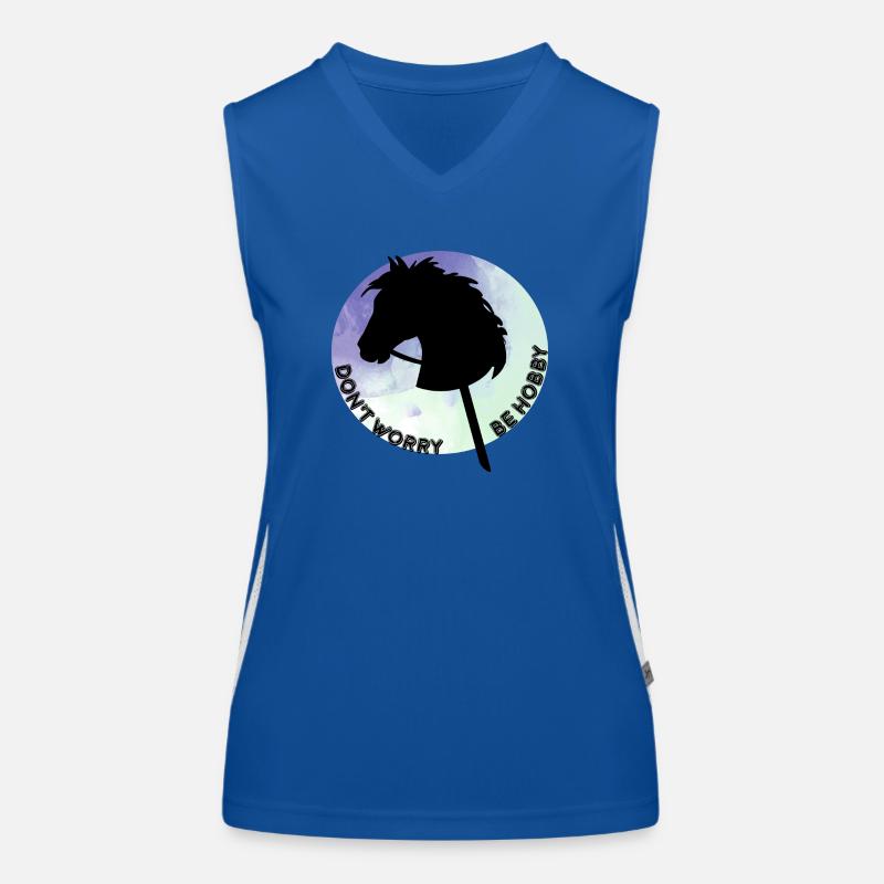 DON'T WORRY BE HOBBY Women's Functional Contrast Tank Top