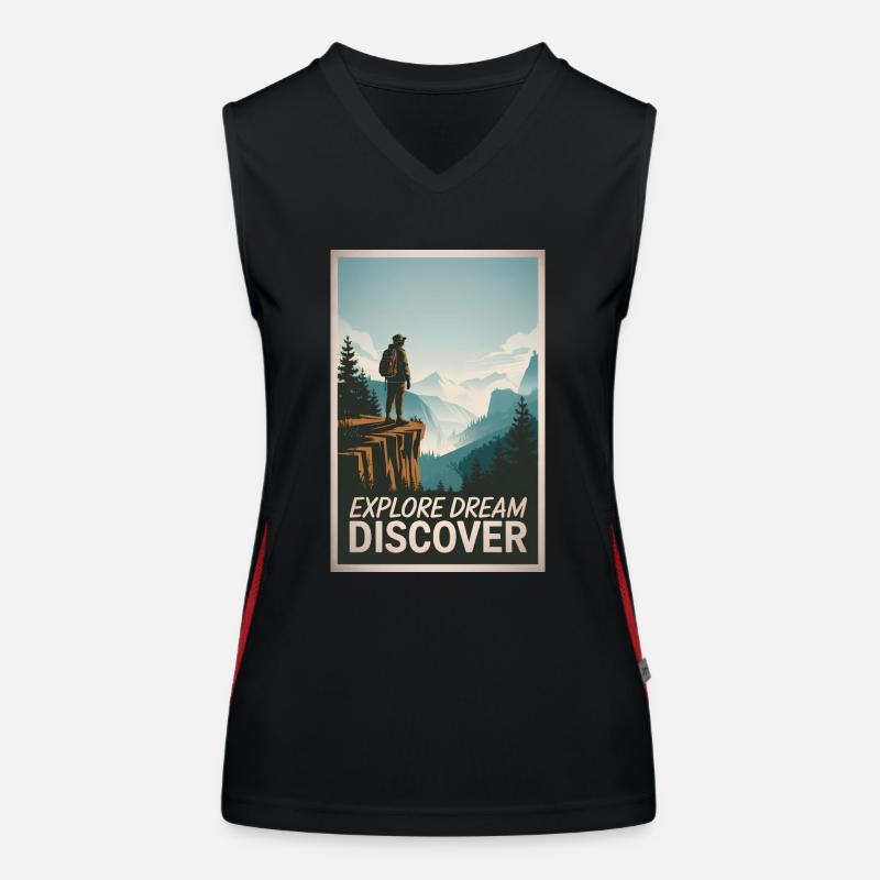 Explore dream discover Women's Functional Contrast Tank Top