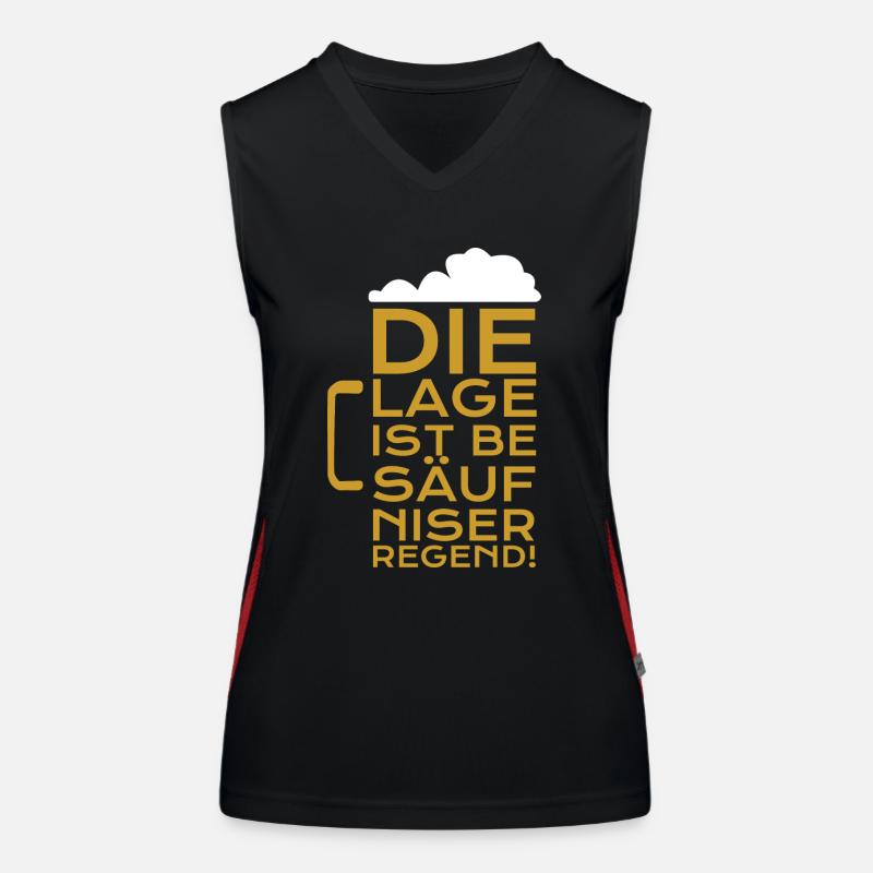 Bier Die Lage ist besäufniserregend Funktionelles Kontrast-Tank Top für Frauen