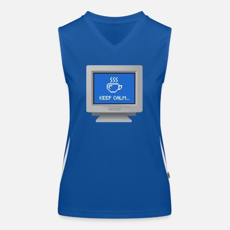 CRT "Keep Calm" Hintergrundbild Funktionelles Kontrast-Tank Top für Frauen