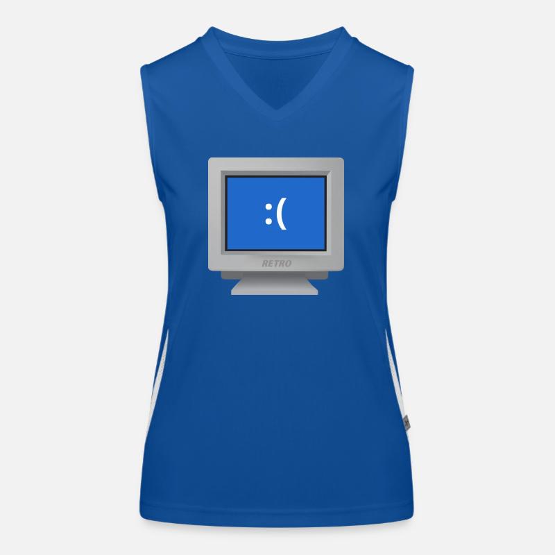 CRT design - Your pc has a problem... Women's Functional Contrast Tank Top