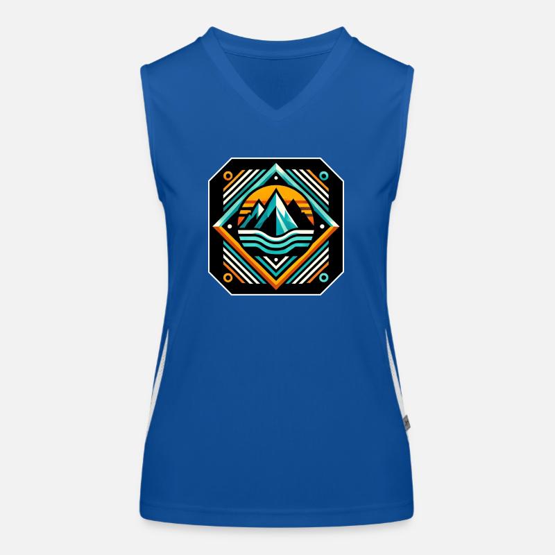 Lebendige Gipfel Funktionelles Kontrast-Tank Top für Frauen