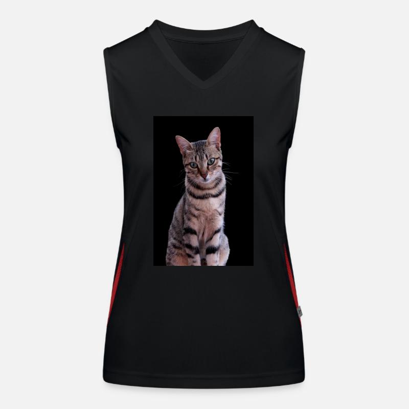 Chat chat chaton doux Débardeur respirant contrasté Femme