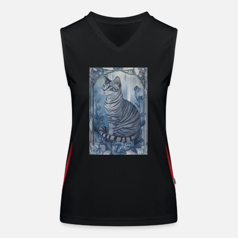 jayfeather häherfeder schöne getigerte Katze grau Funktionelles Kontrast-Tank Top für Frauen