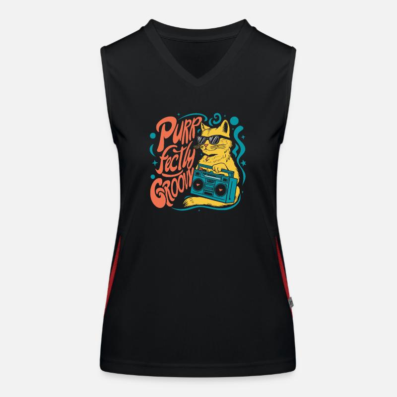 Purrfectly groovy Women's Functional Contrast Tank Top