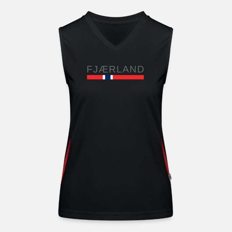 Fjærland Norwegen Funktionelles Kontrast-Tank Top für Frauen