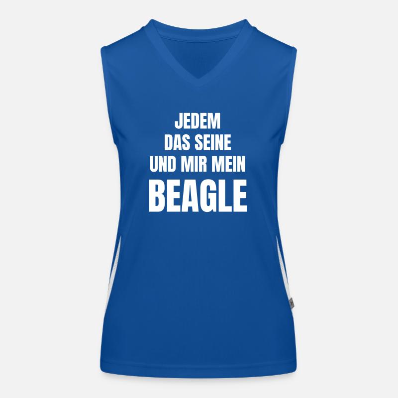 Hunderasse Beagle Funktionelles Kontrast-Tank Top für Frauen