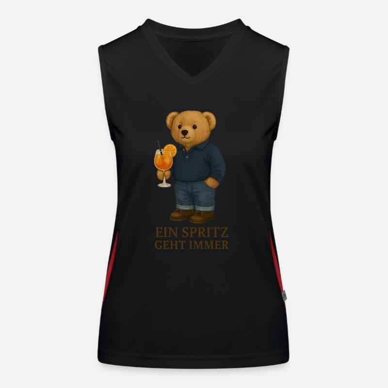 Teddy mit Spritz Funktionelles Kontrast-Tank Top für Frauen