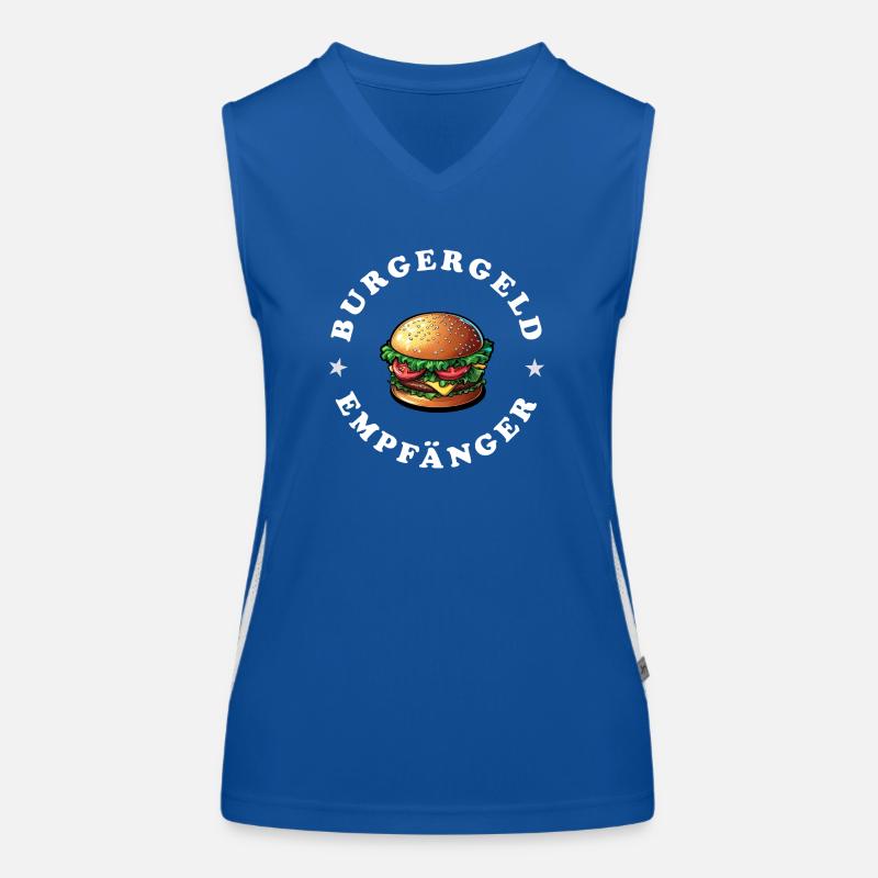 Burgergeld Fun Design Funktionelles Kontrast-Tank Top für Frauen