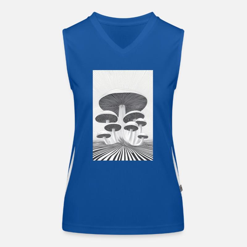 Optischer Pilzwald Funktionelles Kontrast-Tank Top für Frauen