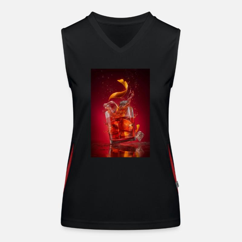 Cocktail Negroni éclaboussant Débardeur respirant contrasté Femme
