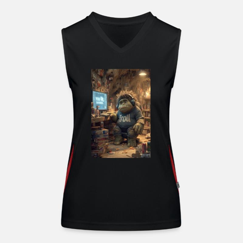 Internet-Troll wird gesperrt Funktionelles Kontrast-Tank Top für Frauen