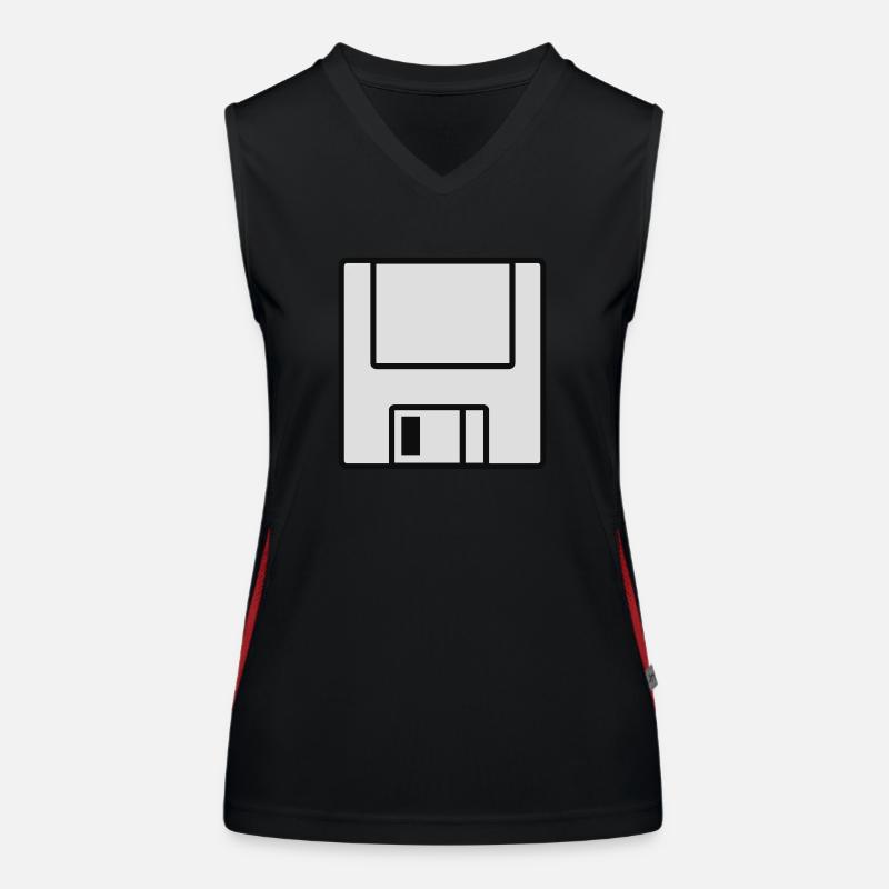 Computer-Diskette Funktionelles Kontrast-Tank Top für Frauen