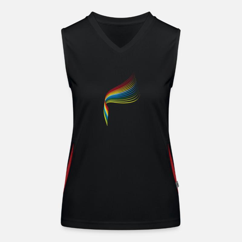 Schweif regenbogen 3 Funktionelles Kontrast-Tank Top für Frauen