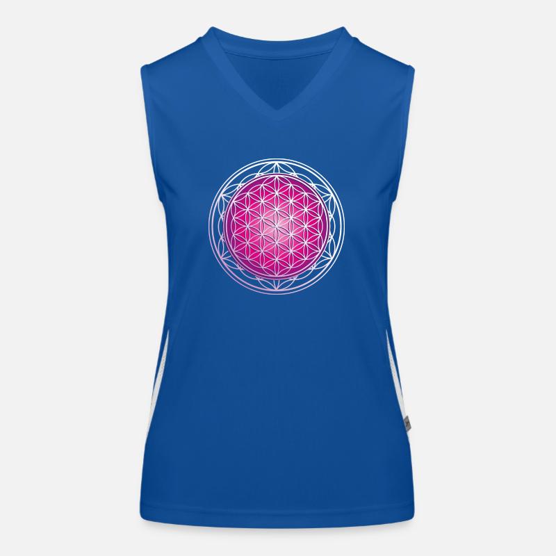 Blume des Lebens Funktionelles Kontrast-Tank Top für Frauen